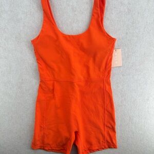 Wilo Australia Bright Orange Sleeveless Romper Medium